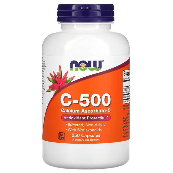 NOW Foods Calcium Ascorbate Vitamin C, 250 Capsules